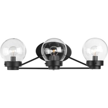 Spatial 3-Light Bathroom Vanity Light in Black