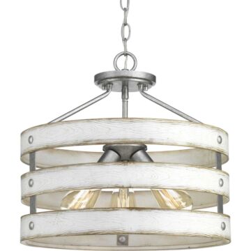 Gulliver 3-Light Semi-Flush Convertible in Galvanized Finish