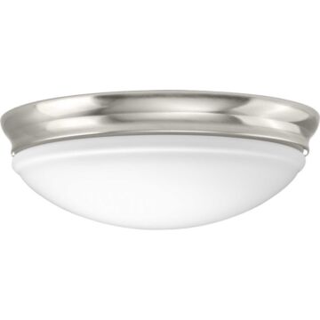 LED Flush - Dome 1-Light LED Flush Mount in Brushed Nickel