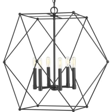 Spatial 6-Light Pendant in Black