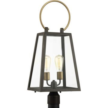 Barnett 2-Light Post Lantern in Antique Bronze