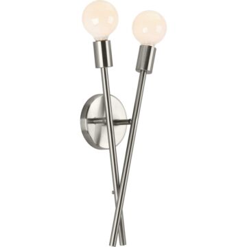 Astra 2-Light Wall Bracket in Brushed Nickel