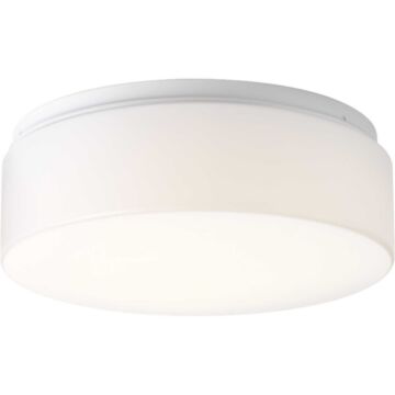 LED Drums And Clouds 1-Light LED Flush Mount in White