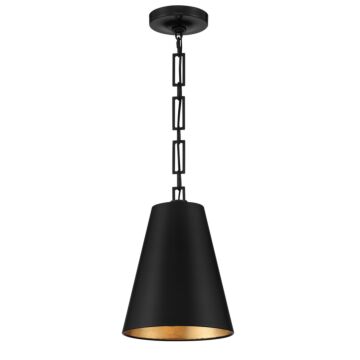 Alston Two Light Chandelier in Matte Black   Antique Gold by Crystorama