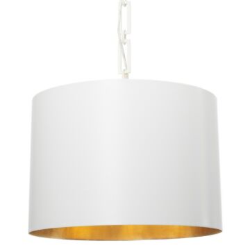 Alston Six Light Chandelier in Matte White   Antique Gold by Crystorama