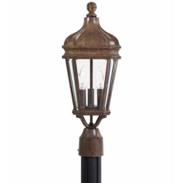 Harrison Three Light Post Mount in Vintage Rust by Minka Lavery