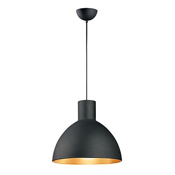 Cora One Light Pendant in Black   Gold by Maxim