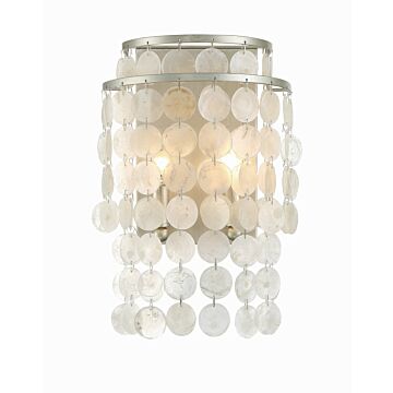 Brielle Two Light Wall Sconce in Antique Silver by Crystorama
