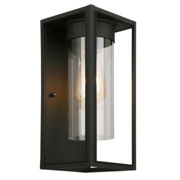 Walker Hill One Light Outdoor Wall Mount in Matte Black by Eglo USA