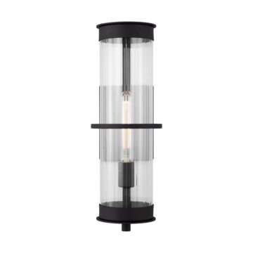 Alcona One Light Outdoor Wall Lantern in Black by Visual Comfort Studio