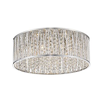 Z-Lite Terra 7-Light Flush Mount Ceiling Light In Chrome