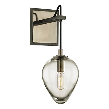 Brixton One Light Wall Sconce in GraphiteBlack Chrome by Troy Lighting