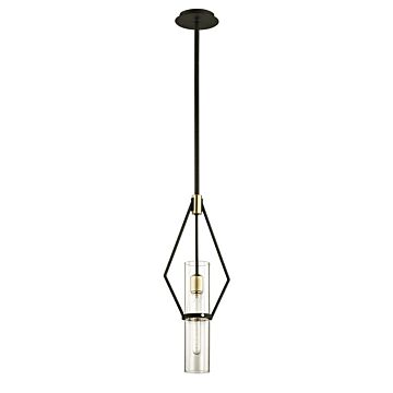 Raef One Light Pendant in Textured Bronze Brushed Brass by Troy Lighting