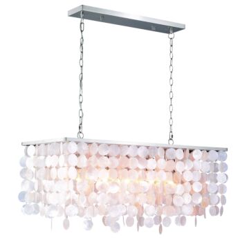 Elsa 5-Light Linear Chandelier in Satin Nickel