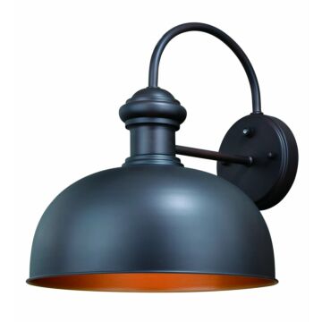 Franklin 1-Light Outdoor Wall Mount in Oil Burnished Bronze and Light Gold