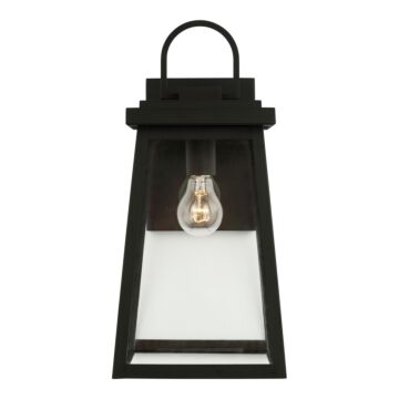 Founders One Light Outdoor Wall Lantern in Black by Visual Comfort Studio