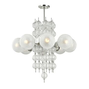 Calypso  Chandelier in Polished Nickel by Hudson Valley