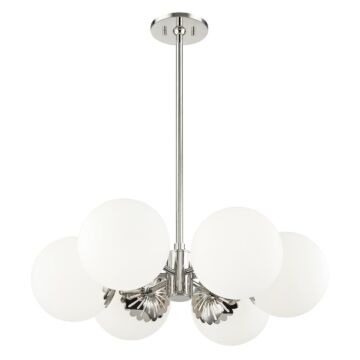 Paige Chandelier in Polished Nickel by Mitzi