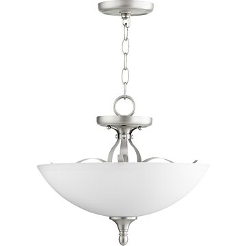 Jardin Three Light Dual Mount in Satin Nickel by Quorum International