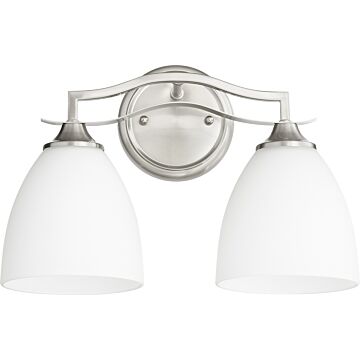 Jardin Two Light Vanity in Satin Nickel by Quorum International