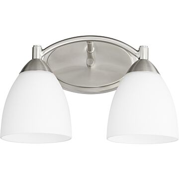 Barkley Two Light Vanity in Satin Nickel by Quorum International