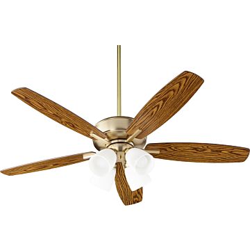 Breeze 52"Ceiling Fan in Aged Brass by Quorum International
