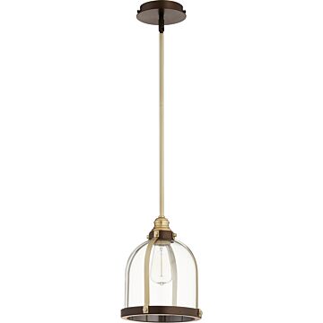 Banded Lighting Series One Light Pendant in Aged Brass  Oiled Bronze by Quorum International