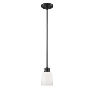 Burbank One Light Mini Pendant in Matte Black by Millennium