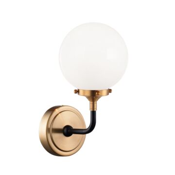 Particles One Light Wall Sconce in Aged Gold Brass by Matteo Lighting