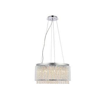 Influx 12-Light Pendant in Chrome