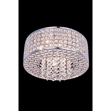 Amelie 4-Light Flush Mount in Chrome