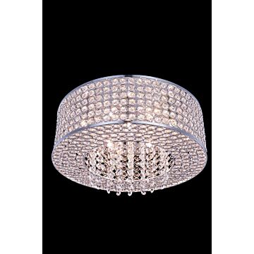 Amelie 6-Light Flush Mount in Chrome