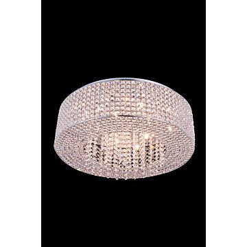 Amelie 10-Light Flush Mount in Chrome