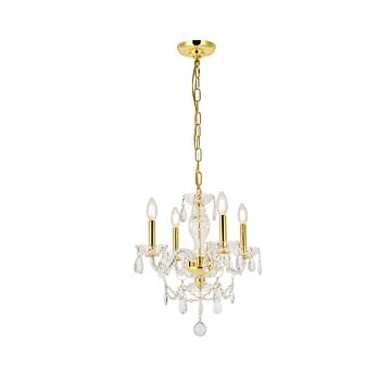 Princeton 4-Light Pendant in Gold
