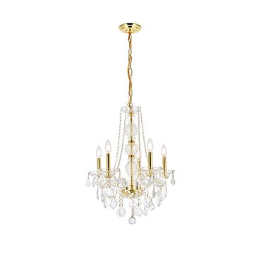 Verona 5-Light Chandelier in Gold