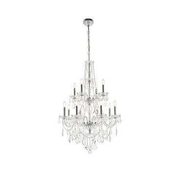 Giselle 12-Light Chandelier in Chrome
