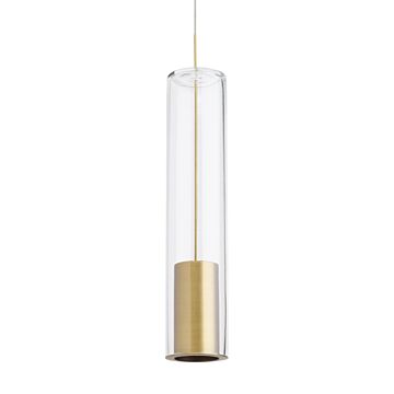 Captra LED Pendant in Aged Brass by Visual Comfort Modern