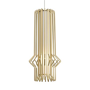 Syrma LED Pendant in Satin Nickel by Visual Comfort Modern