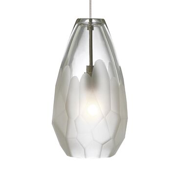 Briolette LED Pendant in Satin Nickel by Visual Comfort Modern