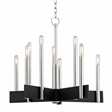  Abrams Chandelier in Polished Nickel