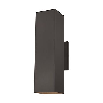 Pohl Two Light Outdoor Wall Lantern in Bronze by Visual Comfort Studio