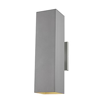 Pohl Two Light Outdoor Wall Lantern in Painted Brushed Nickel by Visual Comfort Studio