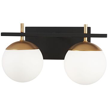 Alluria Bathroom Vanity Light in Weathered Black Autumn Gold by George Kovacs