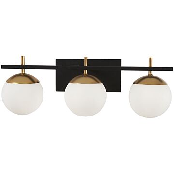 Alluria Bathroom Vanity Light in Weathered Black Autumn Gold by George Kovacs