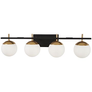 Alluria Bathroom Vanity Light in Weathered Black Autumn Gold by George Kovacs
