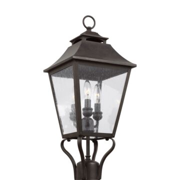 Galena Three Light Post Lantern in Sable by Visual Comfort Studio
