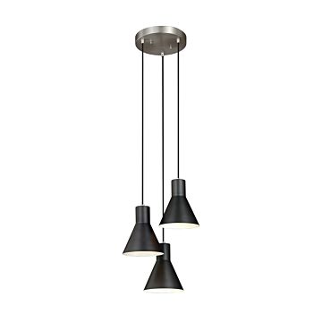 Towner  Cluster Pendant in Brushed Nickel by Generation Lighting