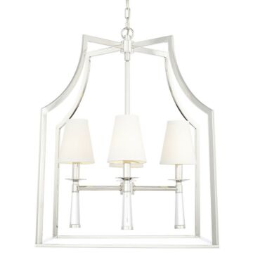 Baxter Four Light Chandelier in Polished Nickel by Crystorama