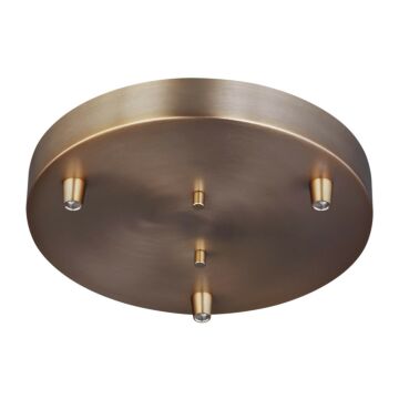 Multi-Port Canopy in Satin Brass by Generation Lighting