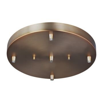 Multi-Port Canopy in Satin Brass by Generation Lighting